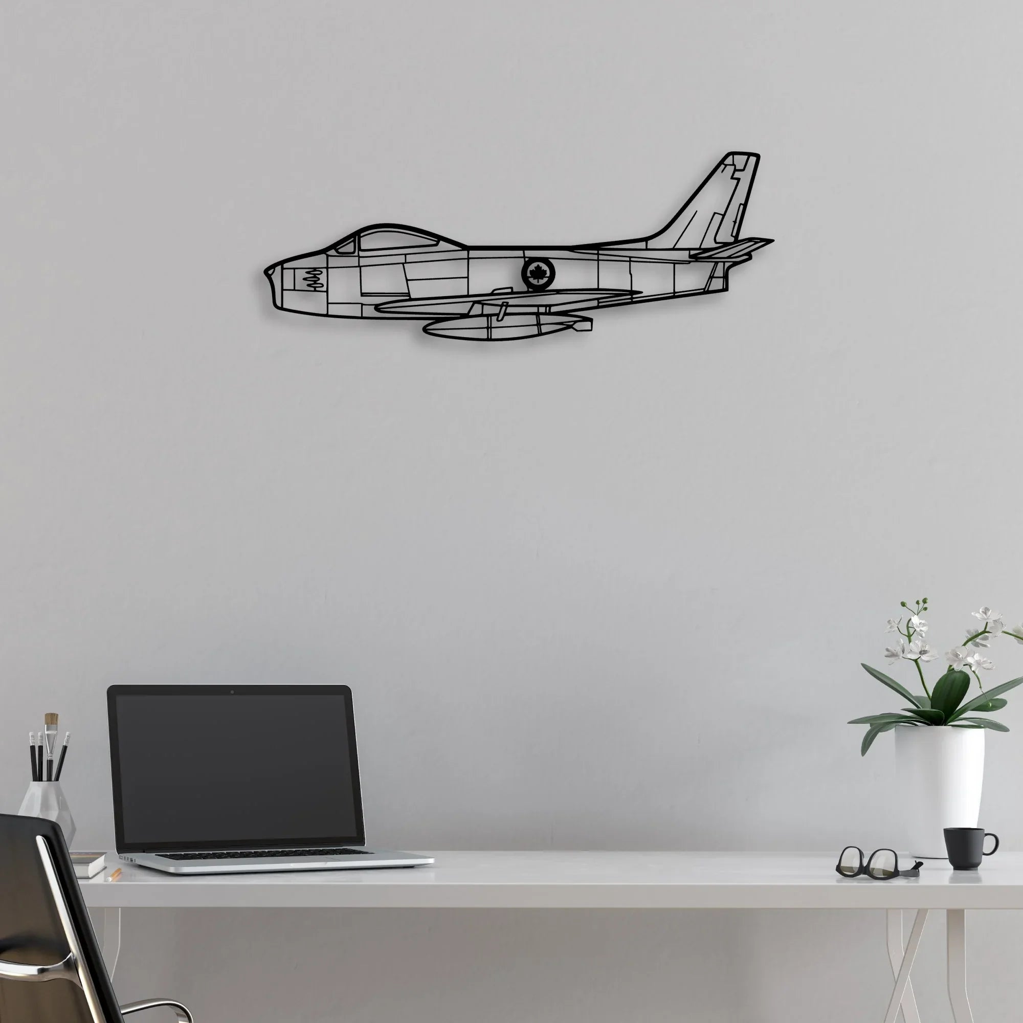 Viking 17 31A Classic Aircraft Silhouette Metal Wall Art - Aviation Hangar Decor