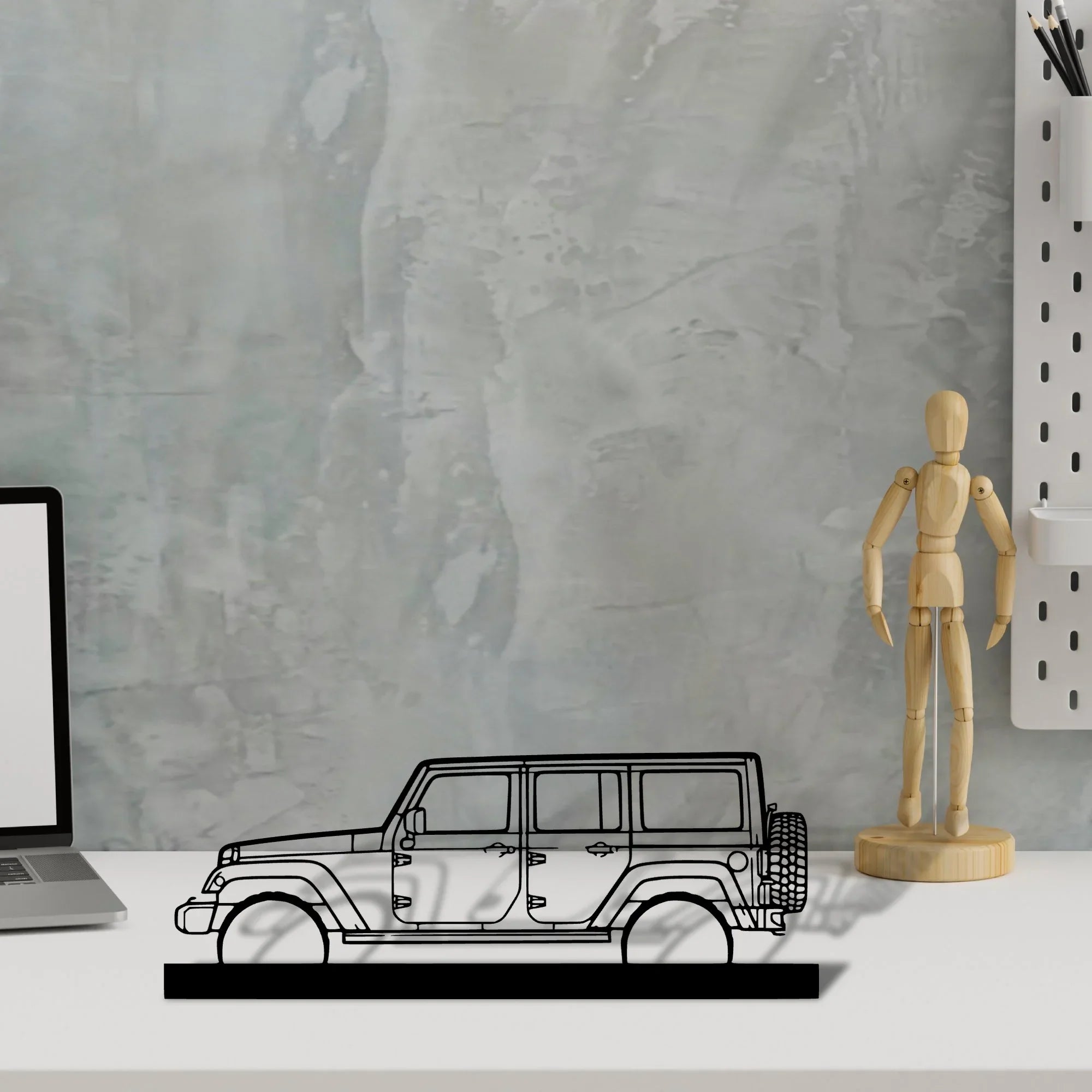wrangler-2015 Silhouette Metal Art Stand - Turbo Silhouette
