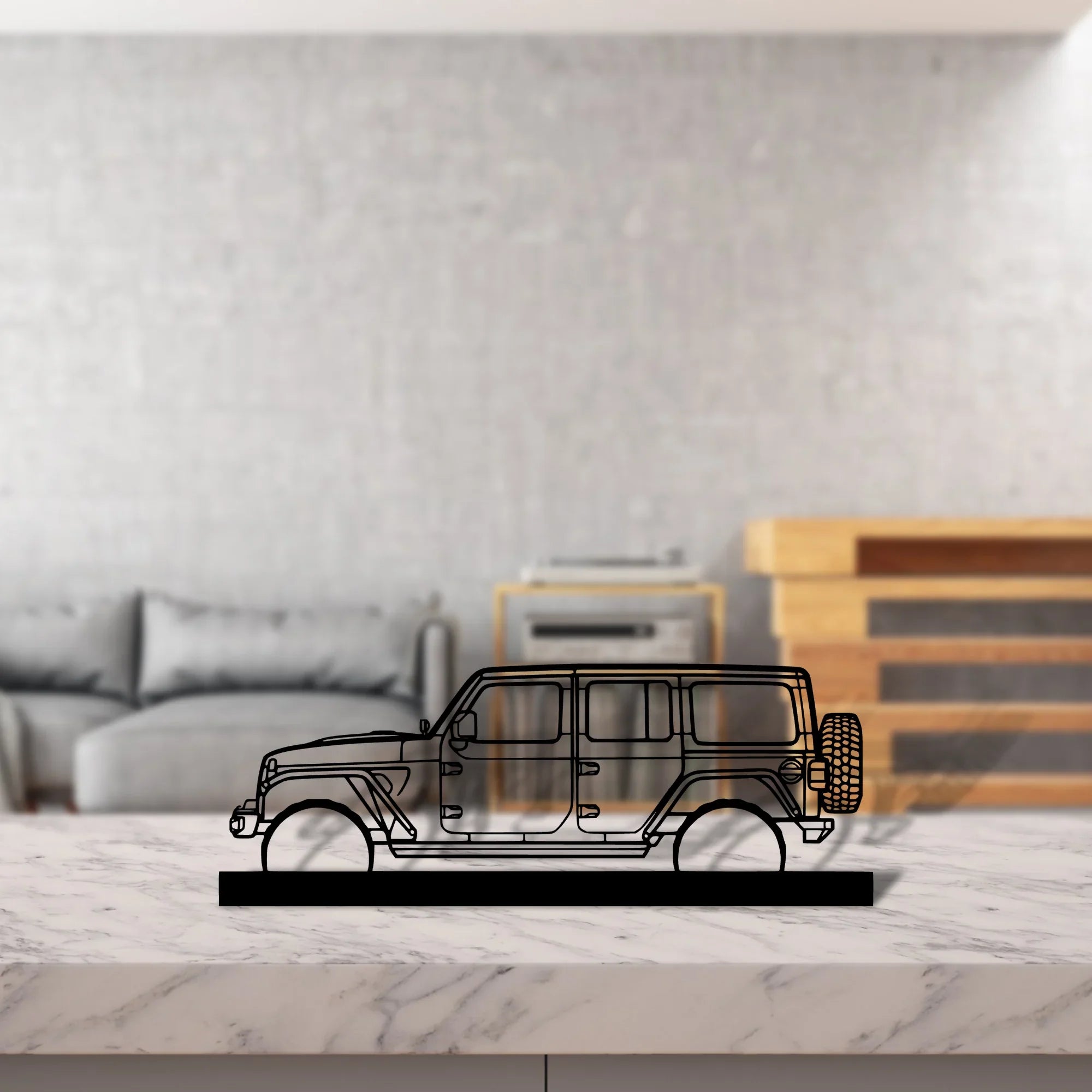 wrangler-2019 Silhouette Metal Art Stand - Turbo Silhouette