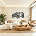 Wrangler Unlimited Angled View Metal Wall Art - Classic Car Garage Decor