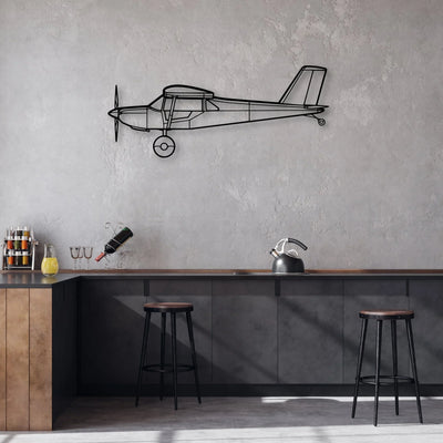 YAK-18T Classic Aircraft Silhouette Metal Wall Art - Aviation Hangar Decor