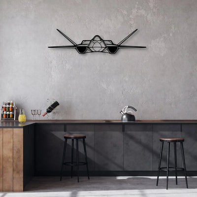YF-23 Classic Aircraft Silhouette Metal Wall Art - Aviation Hangar Decor