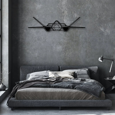 YF-23 Classic Aircraft Silhouette Metal Wall Art - Aviation Hangar Decor