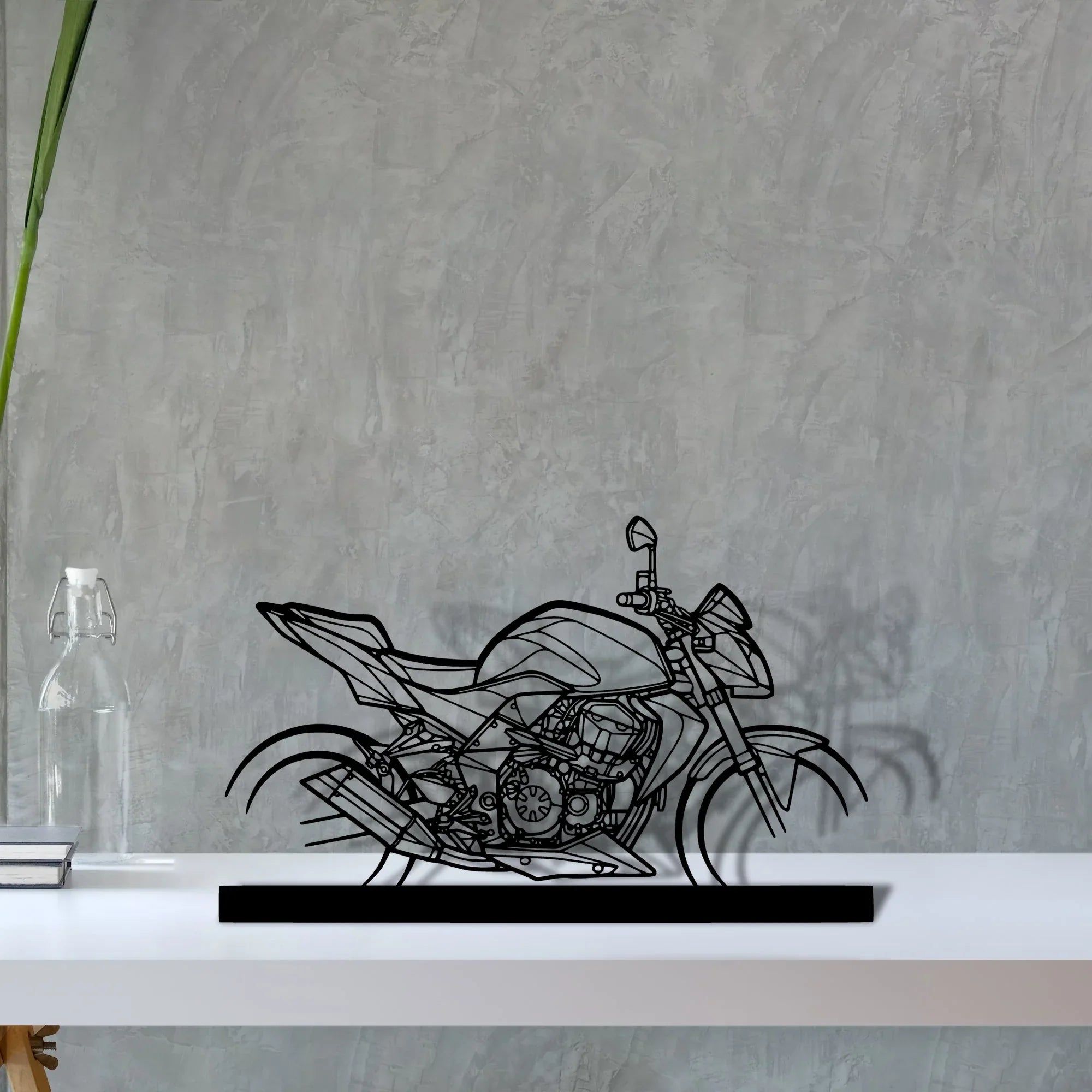 z750-2008-2 Silhouette Metal Art Stand - Turbo Silhouette