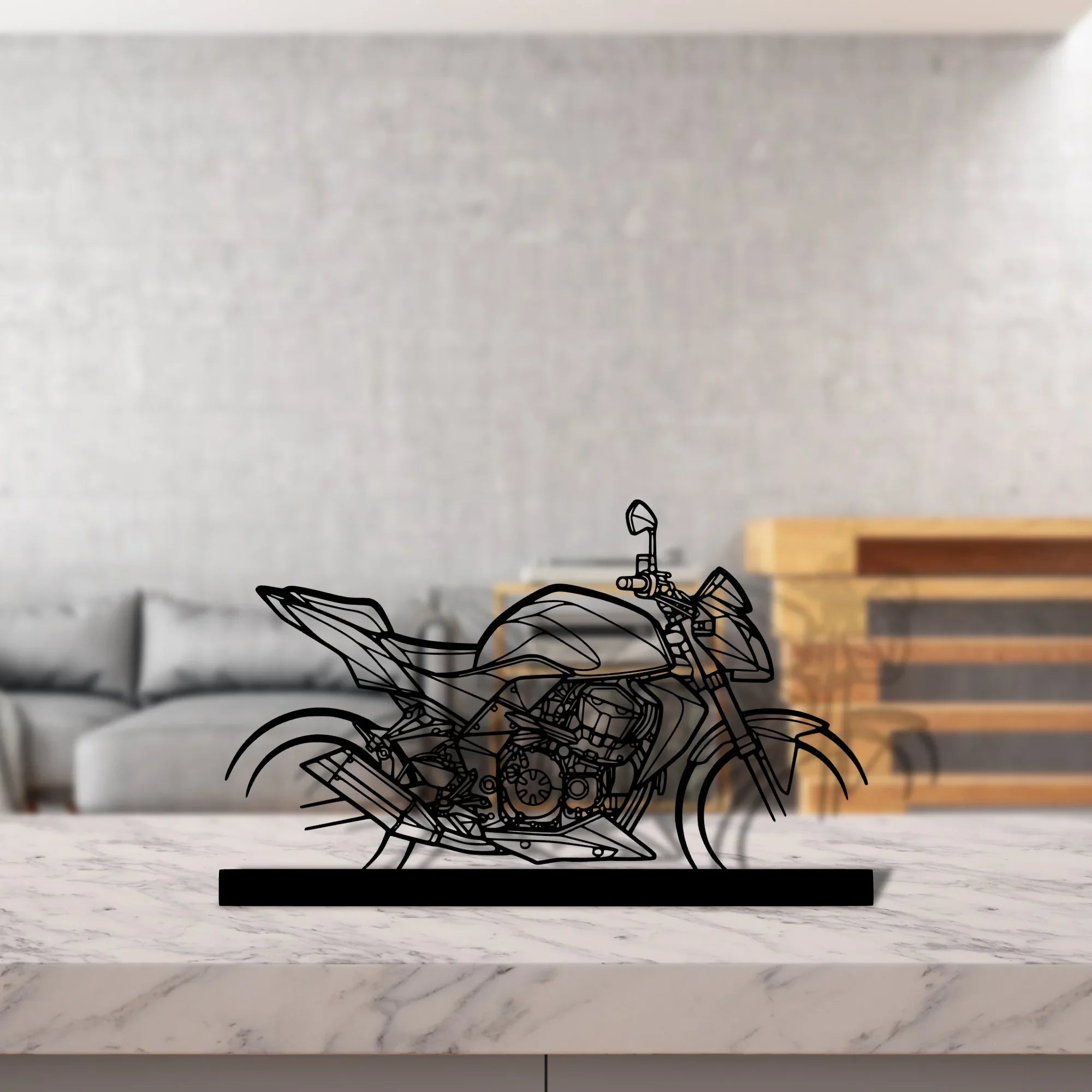 z750-2008 Silhouette Metal Art Stand - Turbo Silhouette